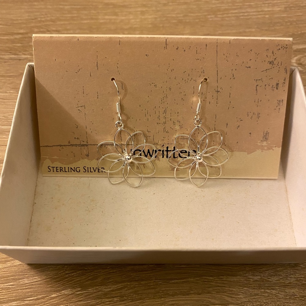 Macy’s Sterling Silver Flower Earrings